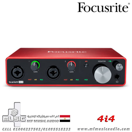 كارت صوت فوكاس رايت Focusrite Scarlett 4i4 3rd Gen USB Recording Interface
