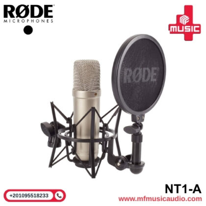 ميكروفون كوندنسر Rode NT1-A احترافي لتسجيل صوتي فائق النقاء مناسب للاستوديو والبودكاست والموسيقى