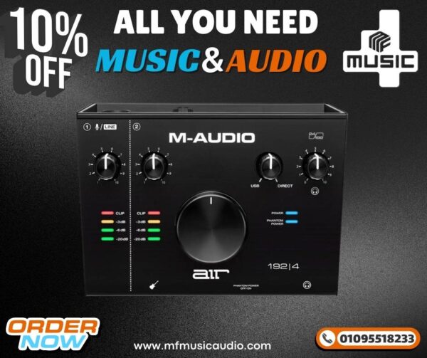 واجهة صوت ام اوديو M-Audio AIR 192|4 Desktop 2×2 USB Type-C Audio Interface