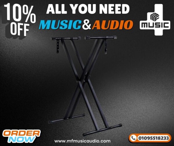 ستاند اورج و كيبورد  hidelok Professional Electronic Double X Music Heavy Duty Keyboard Stand For Piano Organ