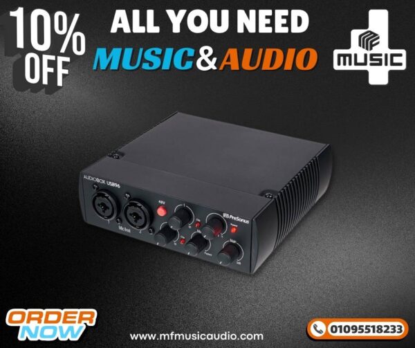 كارت صوت بريسونس اوديو بوكس  PreSonus AudioBox USB 96 Desktop 2x2 USB Audio/MIDI Interface