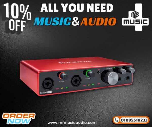 كارت صوت فوكاس رايت 6  مداخل و 6 مخارج الجيل الثالث  Focusrite Scarlett 8i6 8x6 USB Audio/MIDI Interface (3rd Generation)