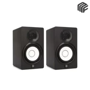 سماعة استوديو احترافية باللون الأسود تتميز بالووفر الأبيض الشهير من ياماها وتصميم ثنائي القطب موديل Yamaha HS8 Studio Monitor - متوفر لدى MF Music Egypt