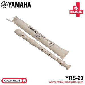 آلة فلوت ريكوردر سوبرانو كريمية اللون مكونة من ثلاث قطع بتصميم ياماها الكلاسيكي موديل Yamaha YRS-23 Recorder Flute - متوفر لدى MF Music Egypt
