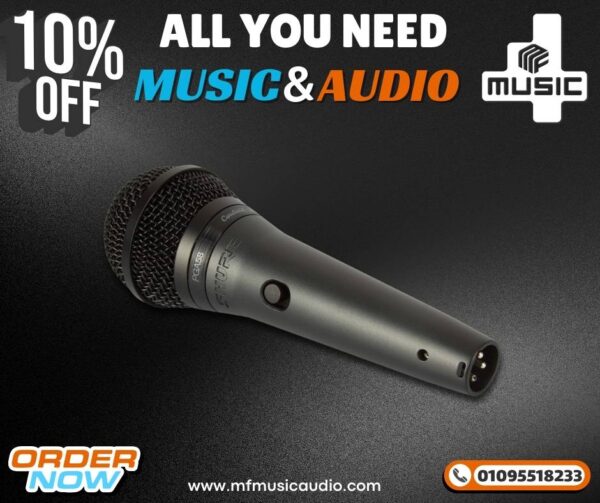 مايك دايناميك شور اوريجينال من افضل مايكات الفوكال Shure PGA58-XLR Cardioid Dynamic Vocal Microphone with XLR-to-XLR Cable