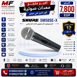 Shure SM58 SE-X Cardioid Dynamic Vocal Microphone – Professional Handheld Mic with On/Off Switch for Live Performance