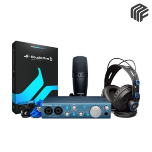 باقة تسجيل استوديو متكاملة موديل PreSonus AudioBox iTwo Studio تشمل كرت صوت وميكروفون وسماعة رأس - متوفرة لدى MF Music Egypt