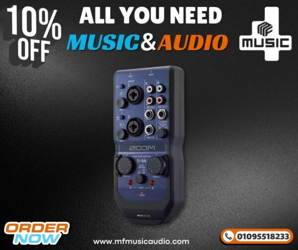 كارت صوت محمول Zoom U-44 Portable 4x4 USB Handy Audio/MIDI Interface