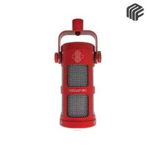 ميكروفون بث ديناميكي فائق القلبية (أحمر) Sontronics PODCAST PRO Supercardioid Dynamic Broadcast Microphone (Red)