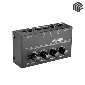 مضخم صوت هيدفون احترافي بـ 4 مخارج مستقلة موديل 4-Channel Stereo Headphone Amp - متوفر لدى MF Music Egypt