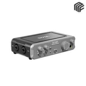 واجهة صوتية احترافية ثنائية القناة موديل Boya BY-AM1 Audio Interface للتسجيل - متوفر لدى MF Music Egypt