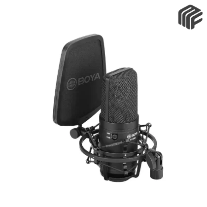ميكروفون كوندنسر BOYA BY-M800 استوديوي متعدد الأنماط القطبية، يقدم أداء صوتي استثنائي مع صوت نقي وواضح لتسجيل الصوت، البودكاست، والموسيقى.