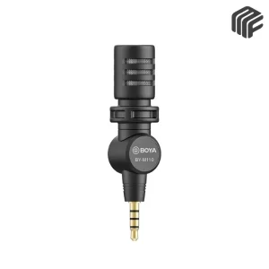 ميكروفون مكثف صغير احترافي موديل Boya BY-M110 Compact Mic بمنفذ 3.5 ملم TRS - متوفر لدى MF Music Egypt