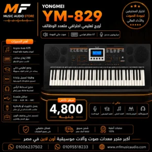Yongmei YM-829 Electronic Keyboard – Professional 61-Key Piano with Touch Response & USB MIDI
