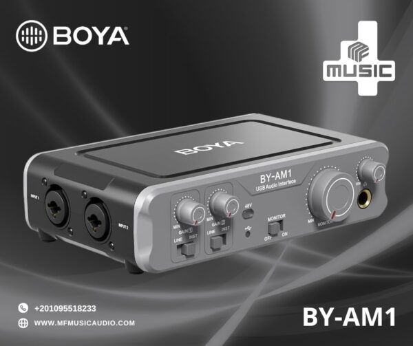 كارت صوت Boya BY-AM1 2 Channels 192 KHz USB Audio Interface