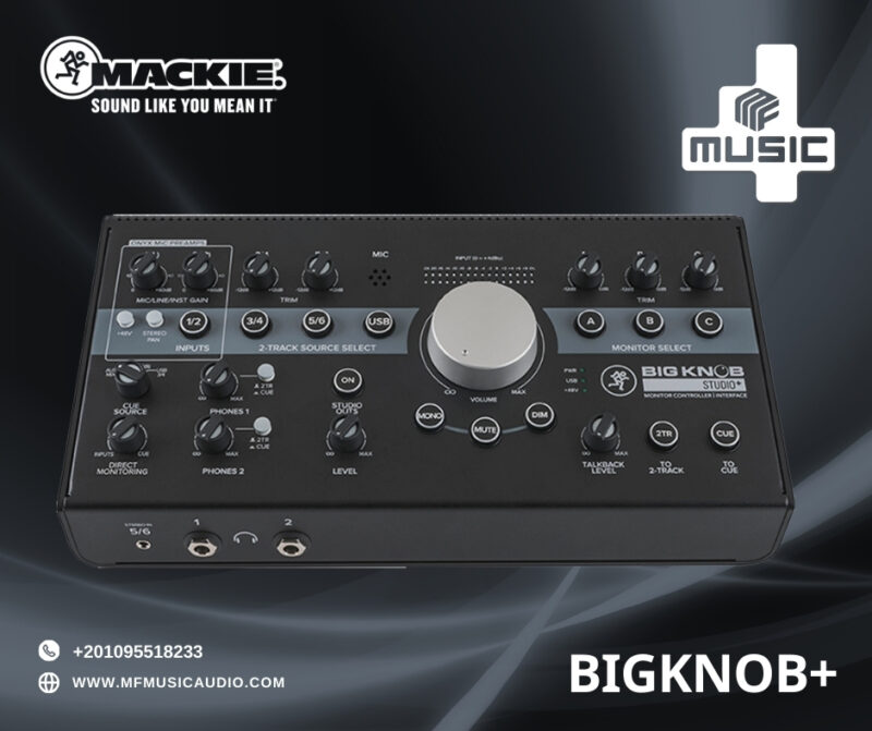 وحدة التحكم والواجهة الخاصة بـ Mackie Big Knob Studio+ Monitor