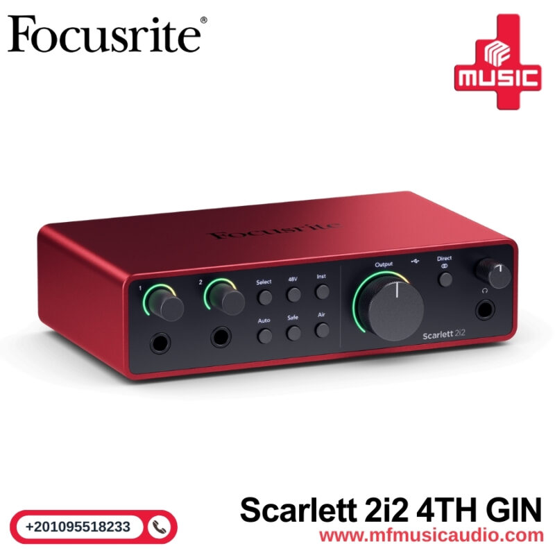 🎧 Focusrite Scarlett 2i2 4th Gen – واجهة صوت احترافية بجودة استوديو