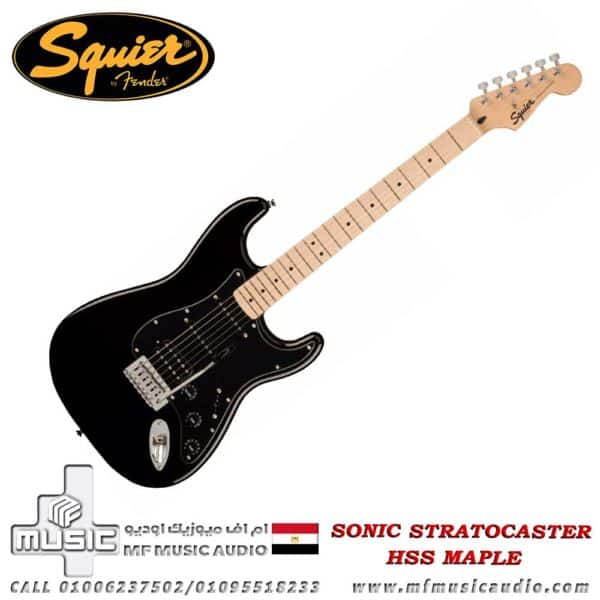 Squier Sonic Stratocaster HSS Maple Fingerboard Electric Guitar Black