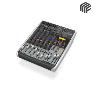 ميكسر صوت احترافي 12 قناة موديل Behringer Xenyx QX1204USB مع واجهة USB ومؤثرات Klark Teknik - متوفر لدى MF Music Egypt