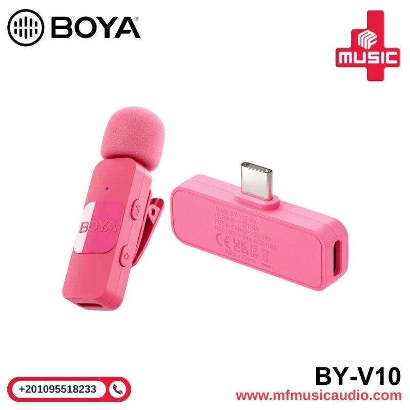 ميكروفون BOYA BY-V10 لاسلكي بتوصيل USB-C، مثالي للبث المباشر والتسجيل الاحترافي باستخدام الأجهزة الحديثة