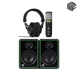 حزمة تسجيل استوديو احترافية شاملة موديل Mackie Creator Bundle Studio Pack تشمل مايك وسماعات ومونيتور - متوفر لدى MF Music Egypt