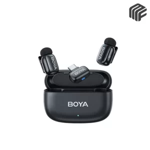 ميكروفون لاسلكي مزدوج Type-C موديل BOYA Mini Dual Wireless Microphone USB-C مع علبة شحن - متوفر لدى MF Music Egypt