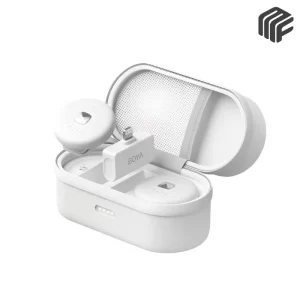 ميكروفون لاسلكي مزدوج أبيض للايفون بموصل Lightning موديل BOYA Omic-D Dual White Edition - متوفر لدى MF Music Egypt