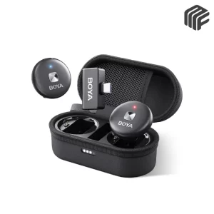 ميكروفون لاسلكي مزدوج احترافي موديل BOYA Omic-U Wireless USB-C لون أسود - متوفر لدى MF Music Egypt