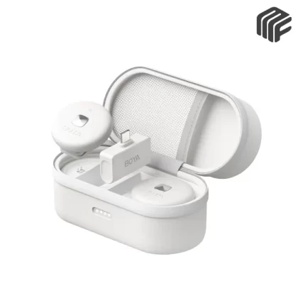 ميكروفون BOYA Omic-U أبيض لاسلكي مزدوج