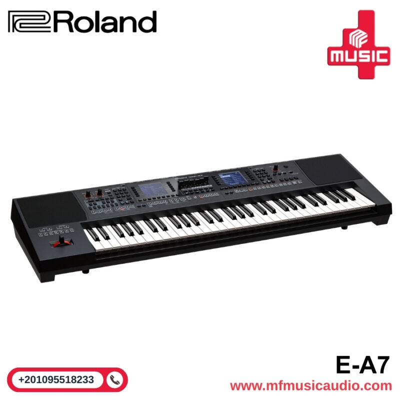 كيبورد احترافي Roland EA-7 يحتوي على أصوات شرقية وغربية، شاشة تعمل باللمس، ومؤثرات احترافية للموسيقيين والموزعين العرب