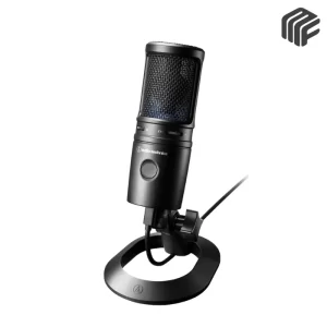 ميكروفون كوندنسر احترافي Audio-Technica AT2020USB-X بمنفذ USB-C وزر كتم صوت يعمل باللمس - متوفر لدى MF Music Egypt
