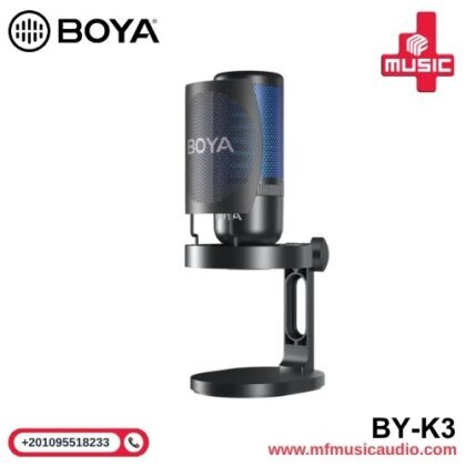 ميكروفون USB كوندنسر BOYA BY-K3 بتوجيه Supercardioid لتسجيل صوتي دقيق واحترافي للبودكاست والاستوديو المنزلي