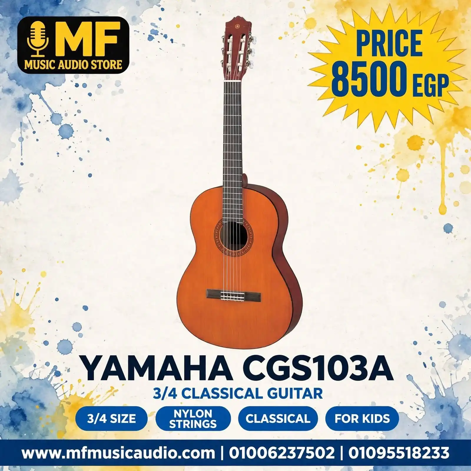 Yamaha CGS103A 3/4 Size Classic Guitar for Students