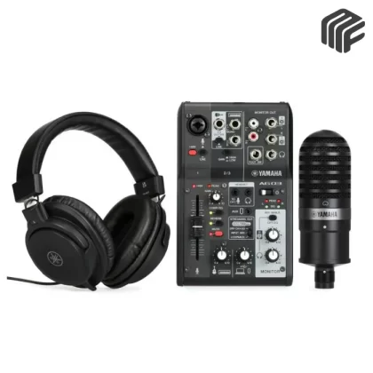 Yamaha AG03MK2 B LSPK Black Pack USB Mixing Console with Mic and Speaker