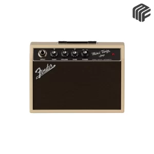 مضخم جيتار Fender Mini Twin Amp صغير محمول لون أشقر (Blonde) وسماعتين 2 بوصة