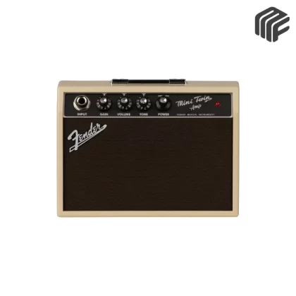 مضخم جيتار Fender Mini Twin Amp صغير محمول لون أشقر (Blonde) وسماعتين 2 بوصة