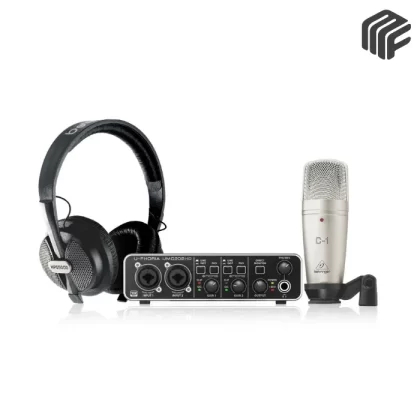 Behringer U-PHORIA STUDIO PRO Complete Professional Recording Bundle with UMC202HD Interface, Studio Microphone, and Headphones