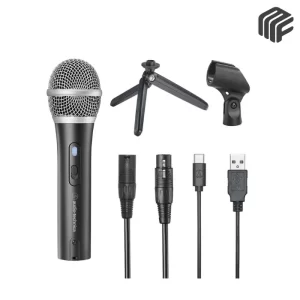 احصل على مايكروفون Audio-Technica ATR2100x المزدوج (USB & XLR). متوفر لدى MF Music الموزع المعتمد بأفضل سعر في مصر. اطلبه الآن!