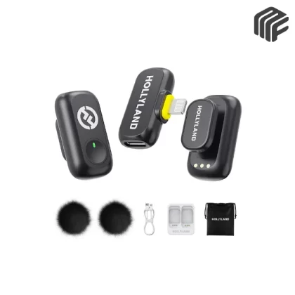 “ميكروفون LARK A1 Lightning لاسلكي من هوليلاند، صوت واضح واحترافي، تصميم صغير وخفيف”