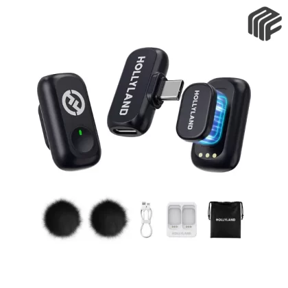 “ميكروفون هوليلاند LARK A1 لاسلكي بتوصيل Type-C، تصميم صغير وخفيف، صوت واضح واحترافي”