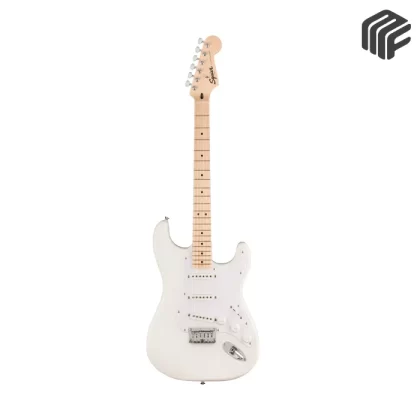 جيتار Squier Sonic Stratocaster HT أبيض مع لوحة مفاتيح ميبل وتصميم كلاسيكي من Fender