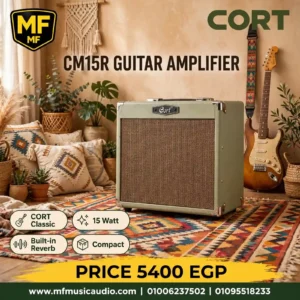 مكبر صوت جيتار كهربائي بقدرة 15 واط مع تأثير الريفيرب موديل Cort CM15R PG - متوفر لدى MF Music Egypt