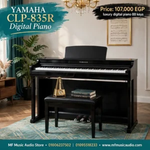 بيانو ديجيتال فاخر yamaha clp 835 Clavinova بمفاتيح GrandTouch-S وثلاث دواسات للمحترفين - متوفر لدى MF Music Egypt