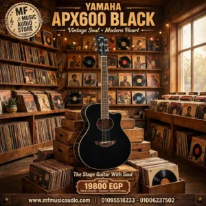 جيتار أليكترو أكوستيك yamaha apx600 بهيكل رفيع مريح وبيك أب مدمج للعزف الحي - متوفر لدى MF Music Egypt