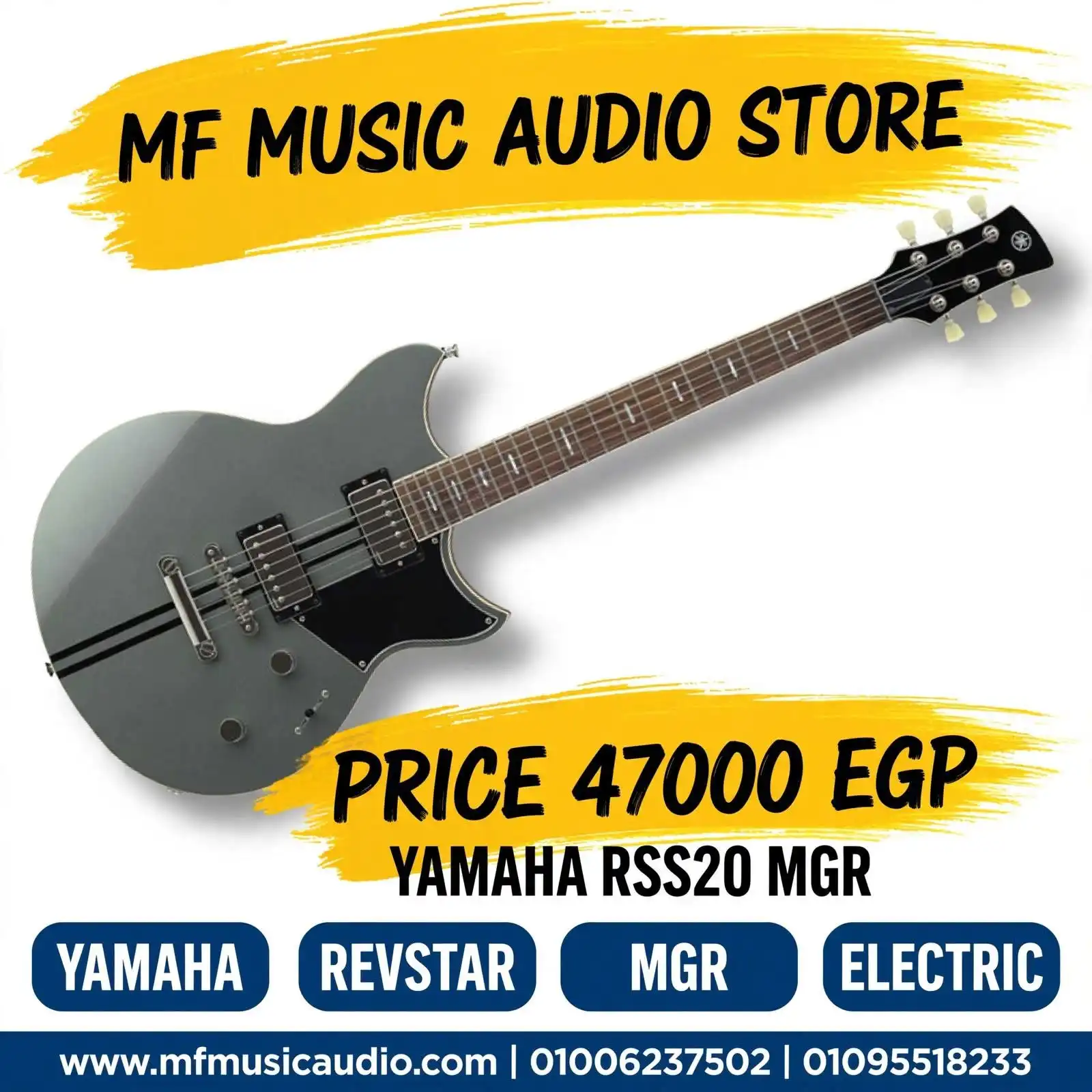 جيتار كهربائي yamaha rss20 Revstar Standard بهيكل مغناطيسي مزدوج ومفتاح Focus Switch - متوفر لدى MF Music Egypt