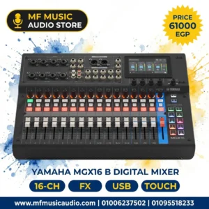 ميكسر رقمي احترافي 16 قناة مع شاشة لمس ملونة YAMAHA MGX16 B مخصص للاستوديوهات والحفلات المباشرة والبث - متوفر لدى MF Music Egypt